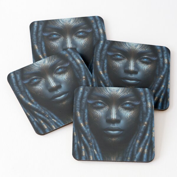 Item preview, AFRICAN WOMAN BLUE 3 designed and sold by CREATIONBArt.