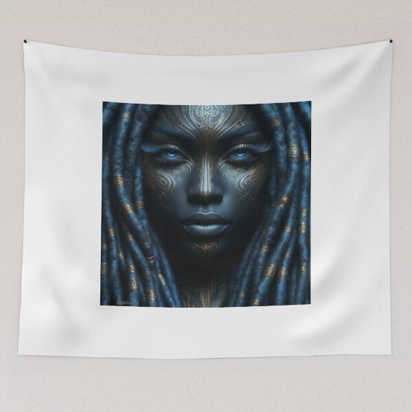 Item preview, AFRICAN WOMAN BLUE 3 designed and sold by CREATIONBArt.