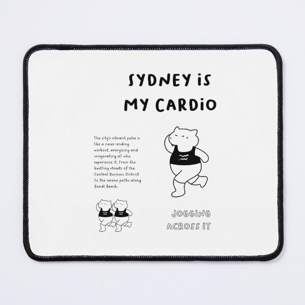 Item preview, Sydney is My Cardio | Cat Jogging Illustration designed and sold by RM-Journey.