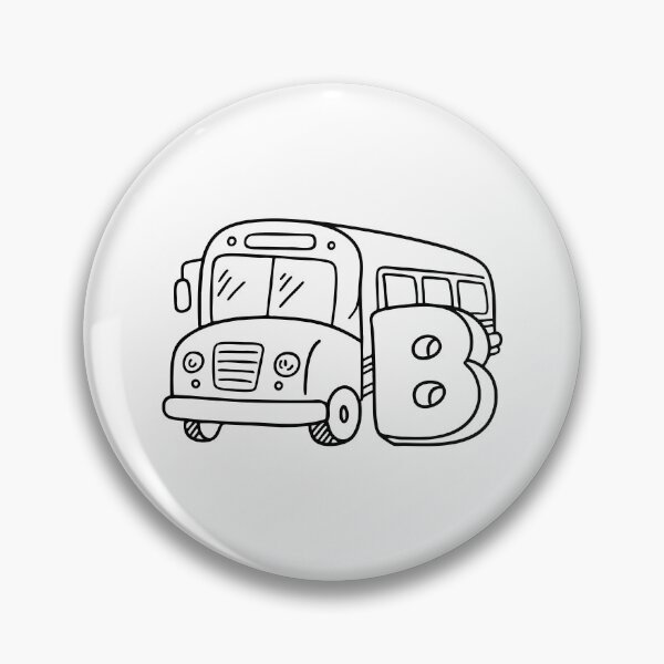Item preview, An Illustration of a School Bus and Letter B Beside designed and sold by rasagamastore.