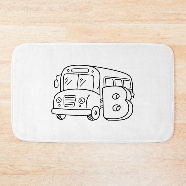 Item preview, An Illustration of a School Bus and Letter B Beside designed and sold by rasagamastore.