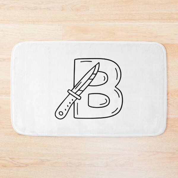 Item preview, An Illustration of a Blade Beside Letter B designed and sold by rasagamastore.