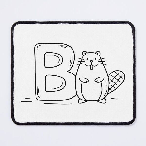 Item preview, An Illustration of a Beaver Beside Letter B designed and sold by rasagamastore.