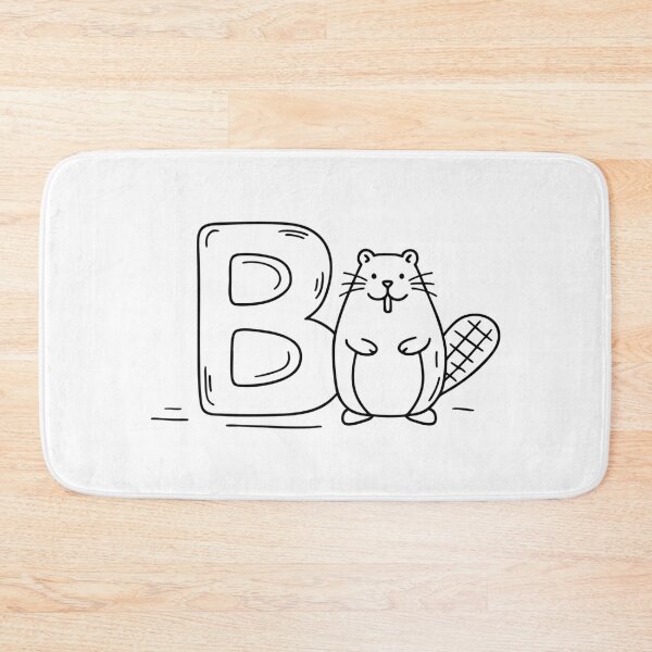 Item preview, An Illustration of a Beaver Beside Letter B designed and sold by rasagamastore.