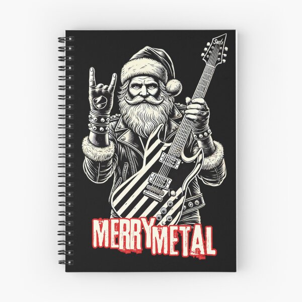 Item preview, Merry Metal Santa Claus - Rock and Roll Christmas Vibes designed and sold by sekrecja.