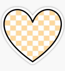 Kariertes Herz Sticker