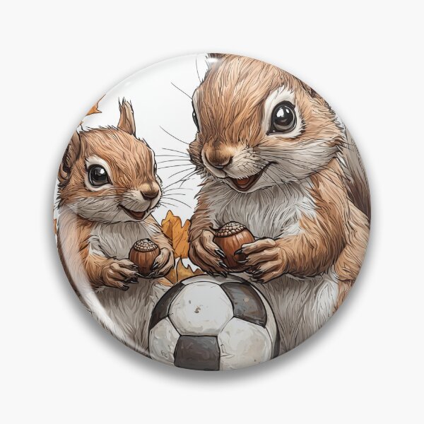 Item preview, Playful Squirrels with Acorns and Soccer Ball designed and sold by MamaDong.