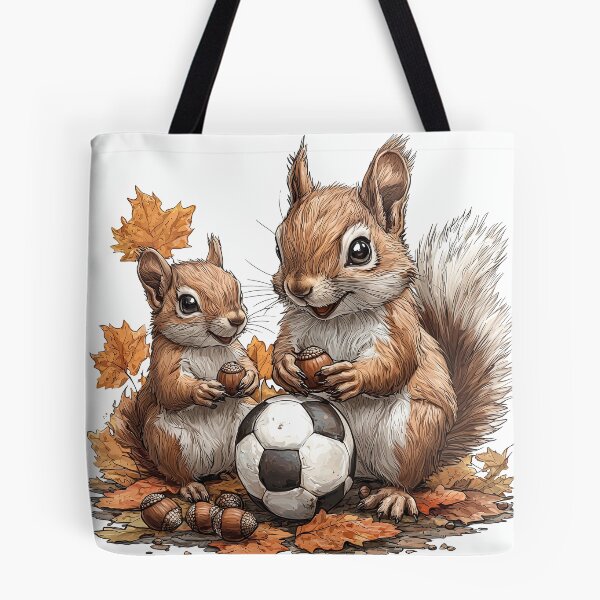 Item preview, Playful Squirrels with Acorns and Soccer Ball designed and sold by MamaDong.