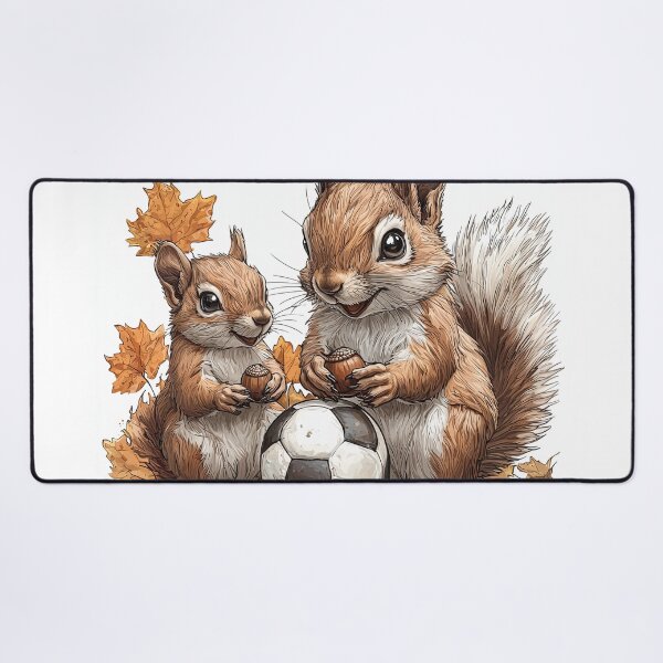 Item preview, Playful Squirrels with Acorns and Soccer Ball designed and sold by MamaDong.
