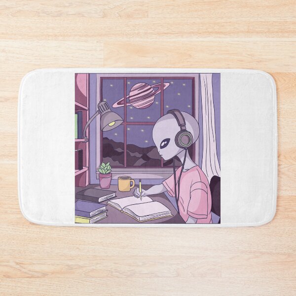 Item preview, “Study Vibes from the Stars: Cosmic Alien Focus” designed and sold by lavavamp.