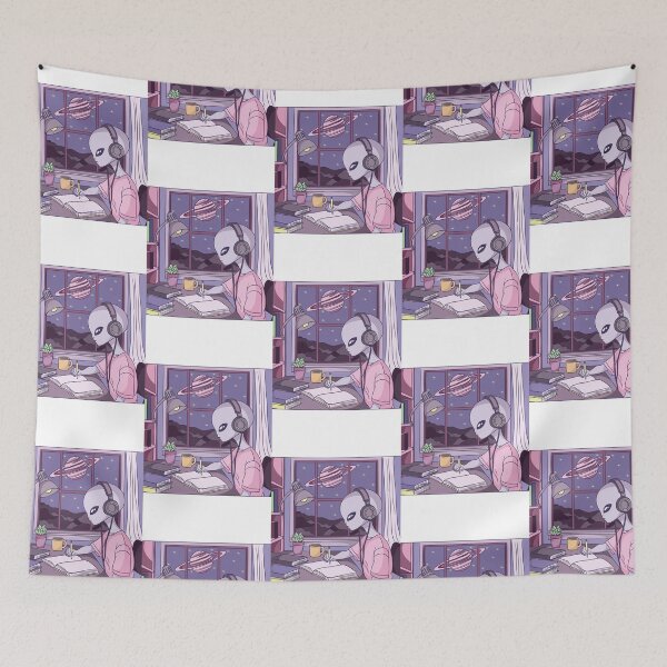 Item preview, “Study Vibes from the Stars: Cosmic Alien Focus” designed and sold by lavavamp.