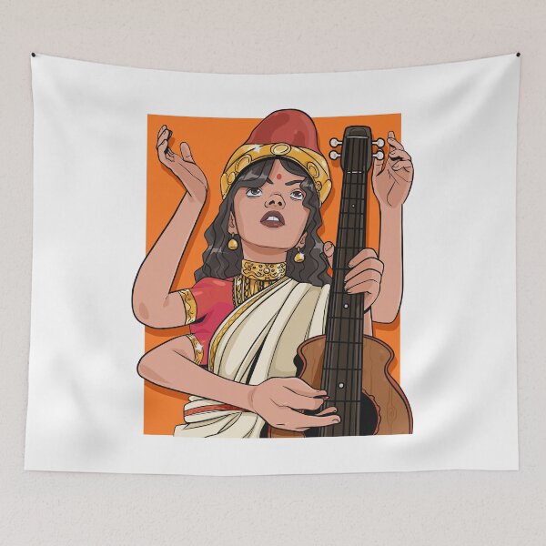 Item preview, Happy Vasant Panchami Day Hindu Goddess designed and sold by Nosek1ng.