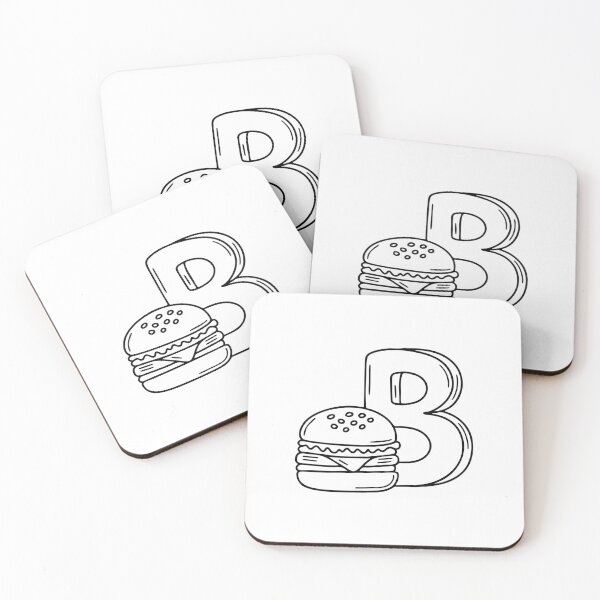 Item preview, An Illustration of a Burger Beside Letter B designed and sold by rasagamastore.