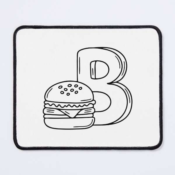Item preview, An Illustration of a Burger Beside Letter B designed and sold by rasagamastore.