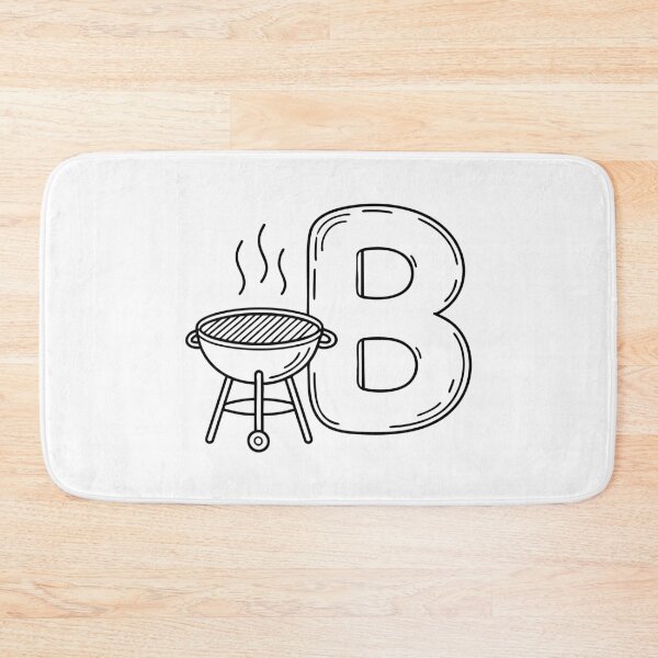Item preview, An Illustration of a Barbecue Beside Letter B designed and sold by rasagamastore.