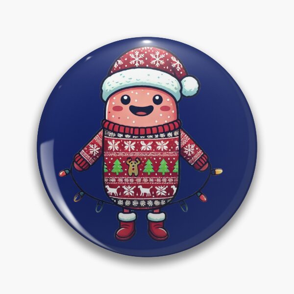 Item preview, Cozy Santa Sweater Microbe with Holiday Lights – Classic Christmas Design designed and sold by AdoraSticks.