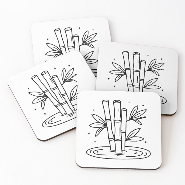 Item preview, An Illustration of a Bamboo Shoot Growing Near a Pond designed and sold by rasagamastore.