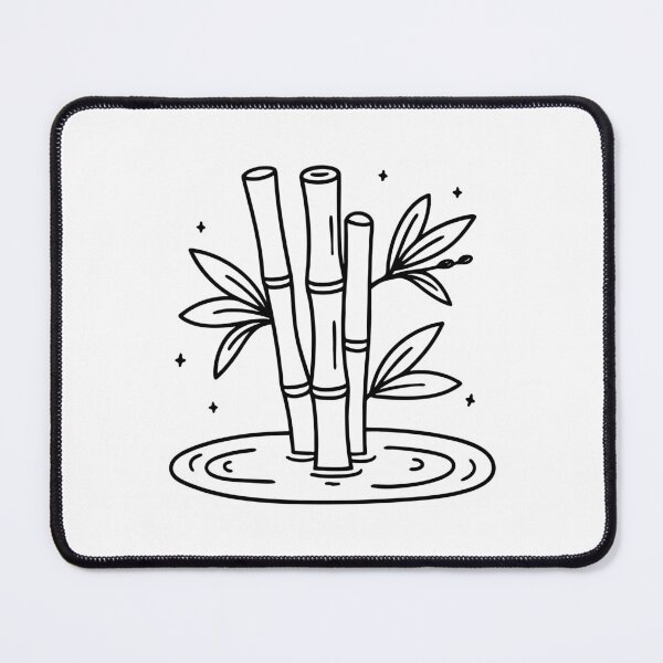 Item preview, An Illustration of a Bamboo Shoot Growing Near a Pond designed and sold by rasagamastore.