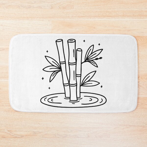 Item preview, An Illustration of a Bamboo Shoot Growing Near a Pond designed and sold by rasagamastore.