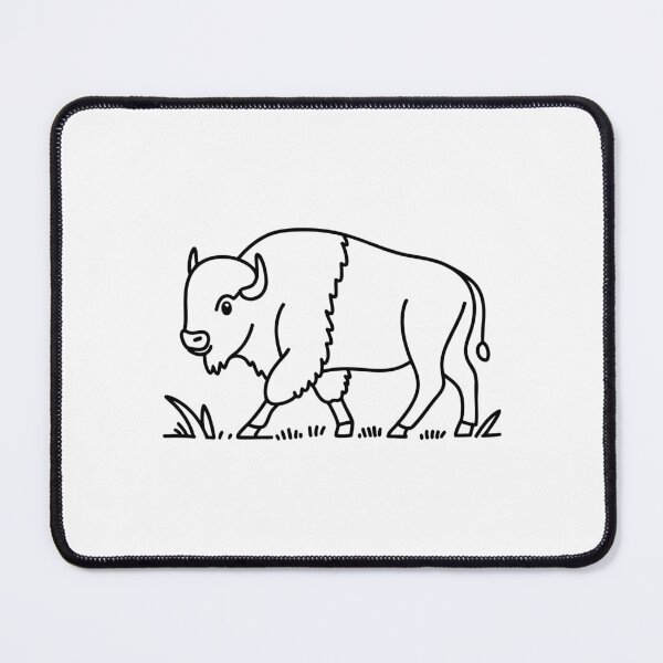 Item preview, An Illustration of a Bison Walking Through a Grassy Plain designed and sold by rasagamastore.
