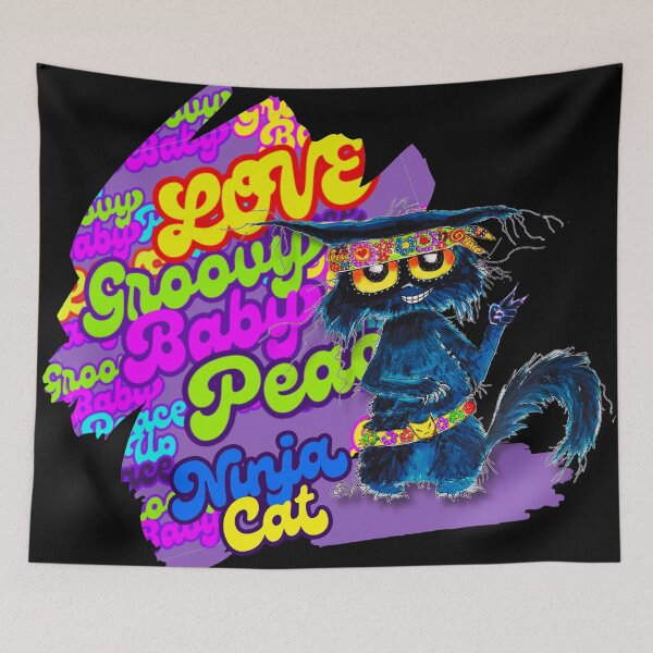 Item preview, Ninja Cat Groovy Baby designed and sold by Christi  Neff.