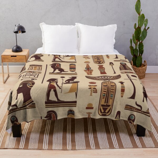 Item preview, Ancient Egyptian Hieroglyphics Pattern designed and sold by lollypopstore.