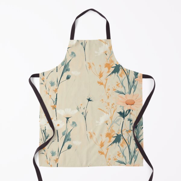 Item preview, Pastel botanical seamless pattern of abstract wildflowers, including daisies and sunflowers, in a minimalistic style with ample negative space designed and sold by ThaiArtShop.