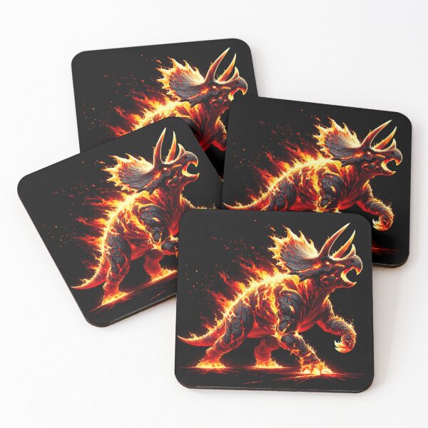 Item preview, Lava Fire Triceratops, Ai Generated Art  designed and sold by ACC .