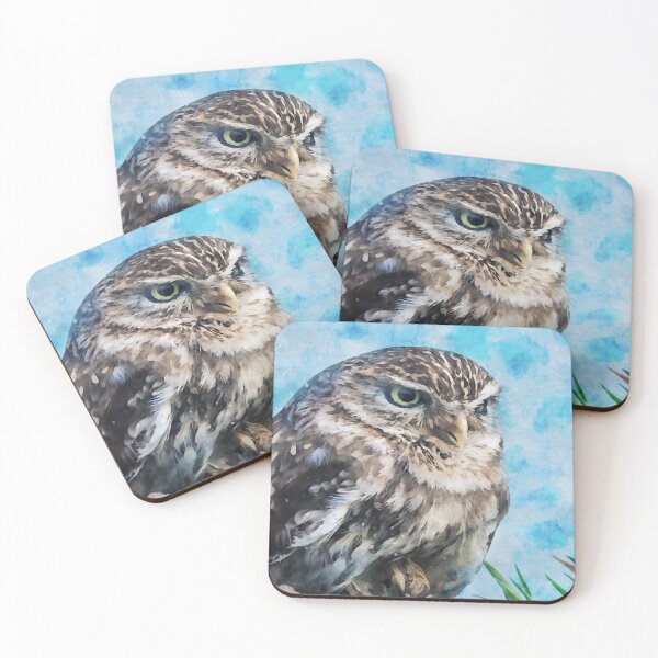 Item preview, Little owl perched on atree trunk designed and sold by Dolfilms.