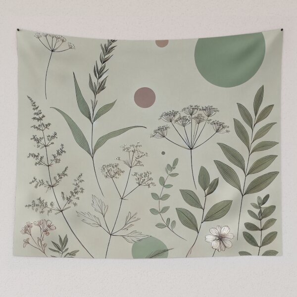 Item preview, Green moon, minimalist botanicals designed and sold by ValerieStOnge.