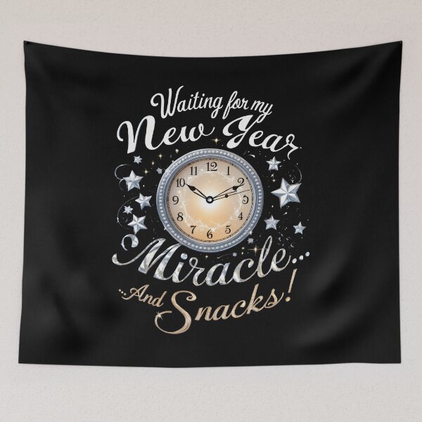 Item preview, Waiting for My New Year Miracle… And Snacks! – Fun and Festive Design by LaLi Designs designed and sold by LaLi-Designs.