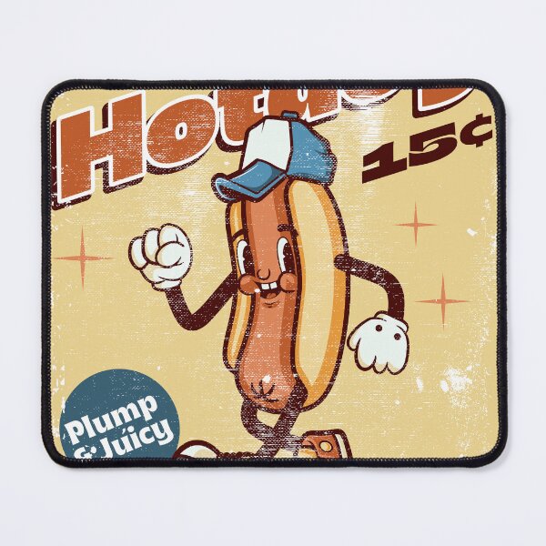 Item preview, Retro Hot Dog Mascot designed and sold by P1yu5h.