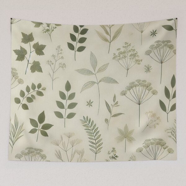 Item preview, Green leaves and flowers designed and sold by ValerieStOnge.