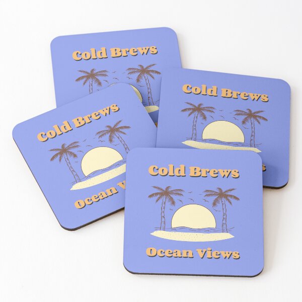 Item preview, Cold Brews Ocean Views designed and sold by ArtitudePrintLb.