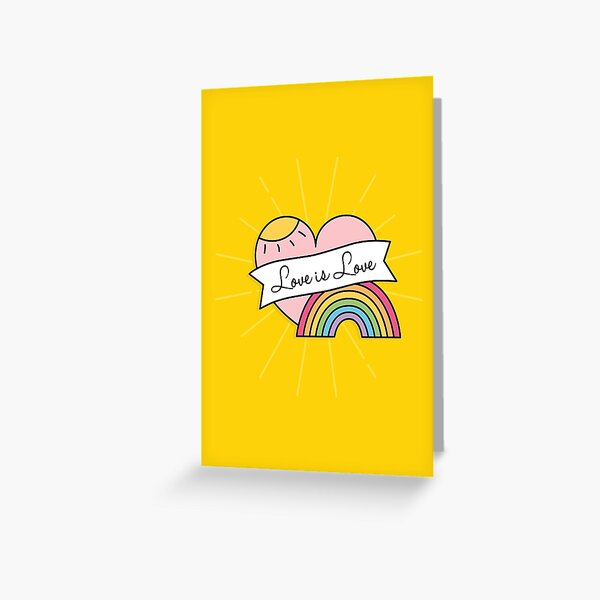 Love is Love (Yellow) Greeting Card