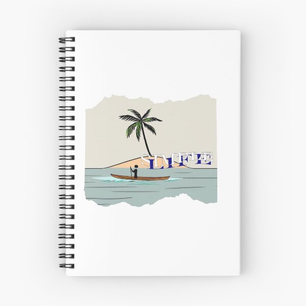 Item preview, Minimalist paddleboarding silhouette on an island "Simple life" designed and sold by StyleFused.