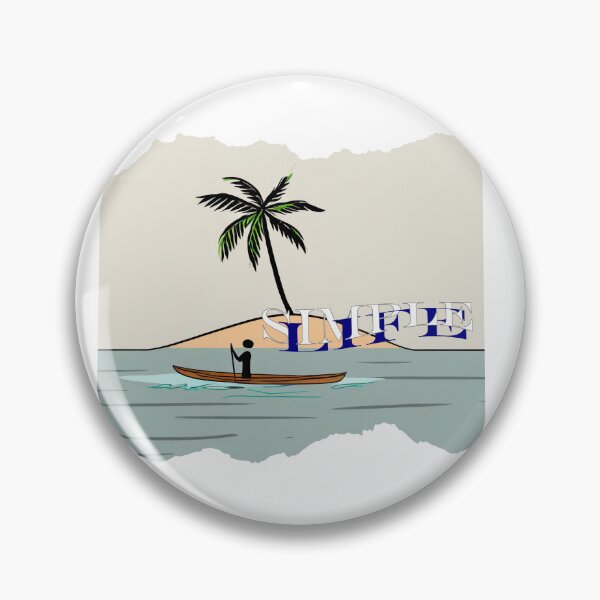 Item preview, Minimalist paddleboarding silhouette on an island "Simple life" designed and sold by StyleFused.