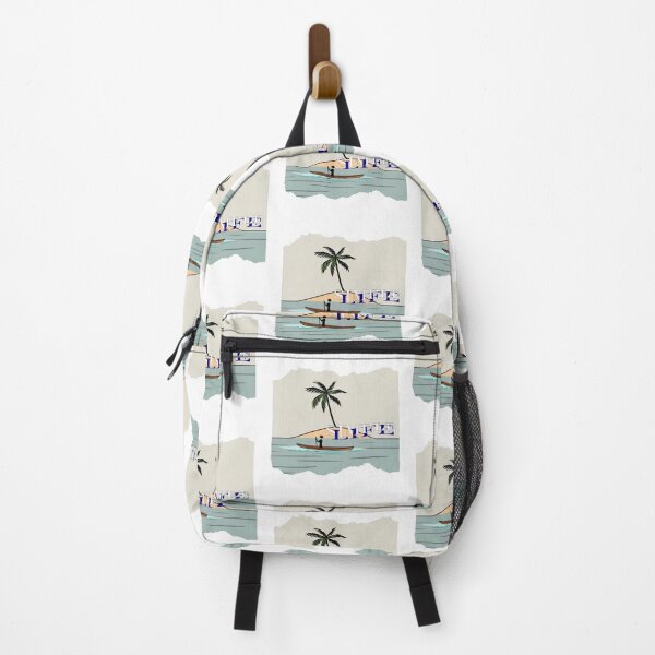 Item preview, Minimalist paddleboarding silhouette on an island "Simple life" designed and sold by StyleFused.
