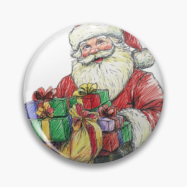 Item preview, Hand DrawingWith Crayons Of Happy Santa Clause  designed and sold by The Art of Kkatarynka.