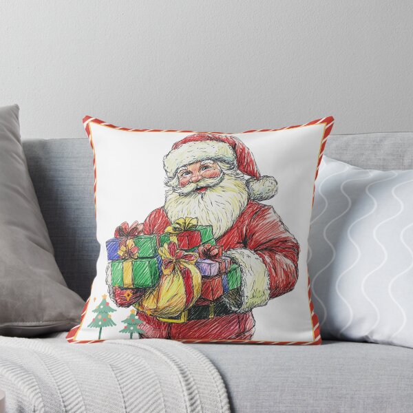 Item preview, Hand DrawingWith Crayons Of Happy Santa Clause  designed and sold by The Art of Kkatarynka.