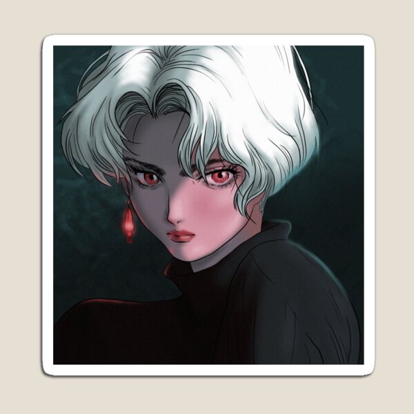 Item preview, Anime white hair girl with red eyes designed and sold by Tori-Rori.