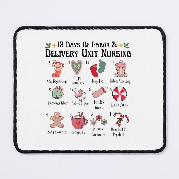 Item preview, 12 Days Of Labor and Delivery Nurse Christmas,Days Of Nurseing Christmas, designed and sold by BornBorn.