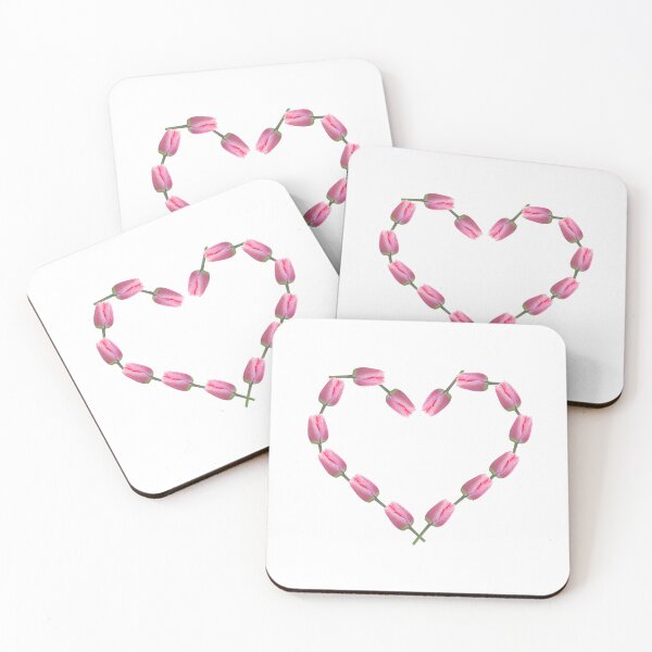 Item preview, Pink tulips in a heart shape designed and sold by KRFNatureGifts.