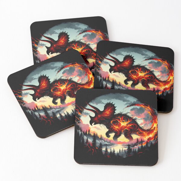 Item preview, Lava Fire Triceratops, Ai Generated Art  designed and sold by ACC .