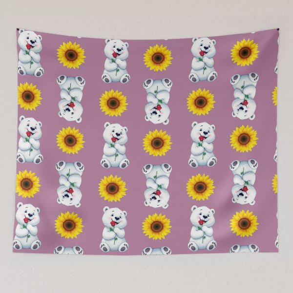 Item preview, Bears and Sunflowers Pattern  designed and sold by Grang Art Artistic Designs.