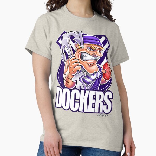 Fremantle Dockers Mascot cartoon Design - AFL Classic T-Shirt
