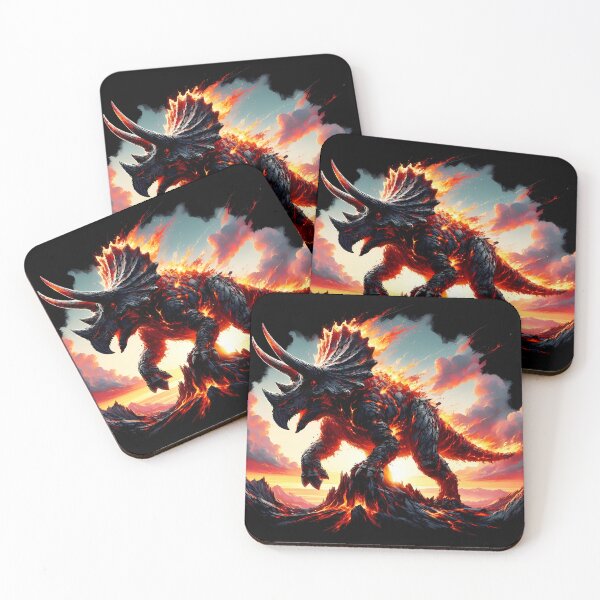 Item preview, Lava Fire Triceratops, Ai Generated Art  designed and sold by ACC .