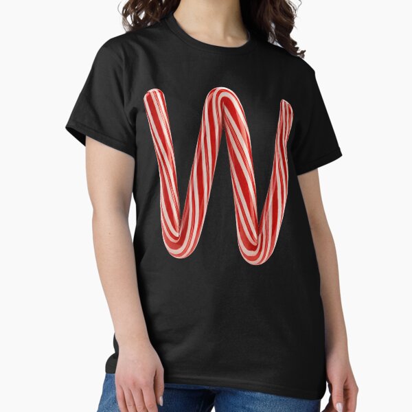 CANDY CANE LETTER W Classic T-Shirt