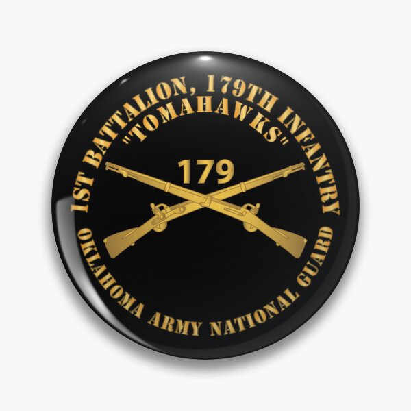 Artikelvorschau, 1. Bataillon, 179. Infanterie - OKARNG - Inf-Zweig X 300 entworfen und verkauft von Military Insignia Products.