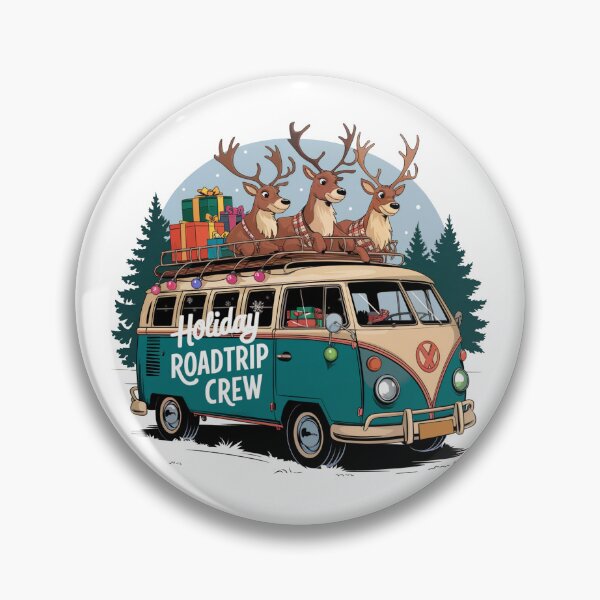 Item preview, Christmas Holiday Road Trip Crew Van With Reindeer designed and sold by TrPatternLab.